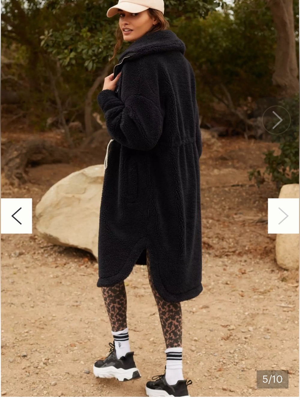 Varley Sherpa Jones Black Teddy Coat Jacket Size Small . Anthropologie. - Picture 9 of 13
